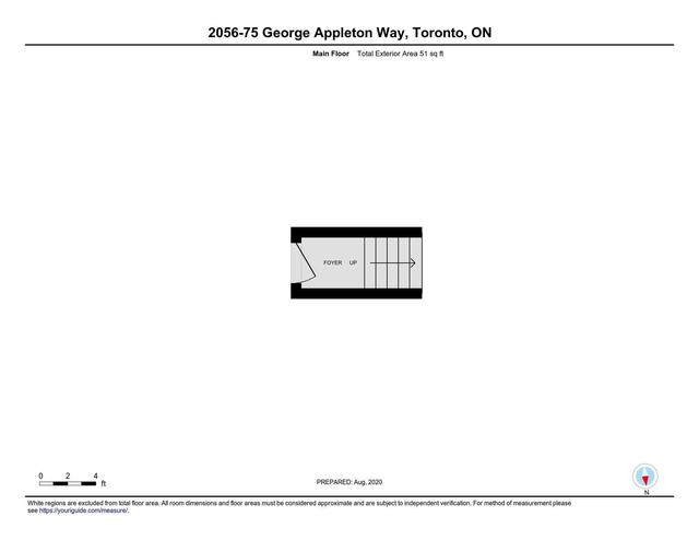 2056 - 75 George Appleton Way, Townhouse with 3 bedrooms, 2 bathrooms and 1 parking in Toronto ON | Image 14