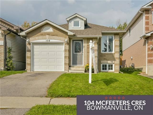 104 Mcfeeters Cres, House attached with 3 bedrooms, 3 bathrooms and 1 parking in Clarington ON | Image 1