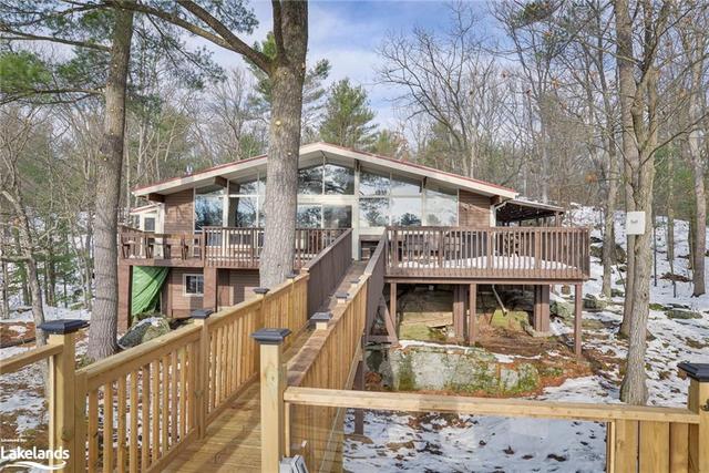 Winter View to Gazebo at Right of Shore Deck | Image 36