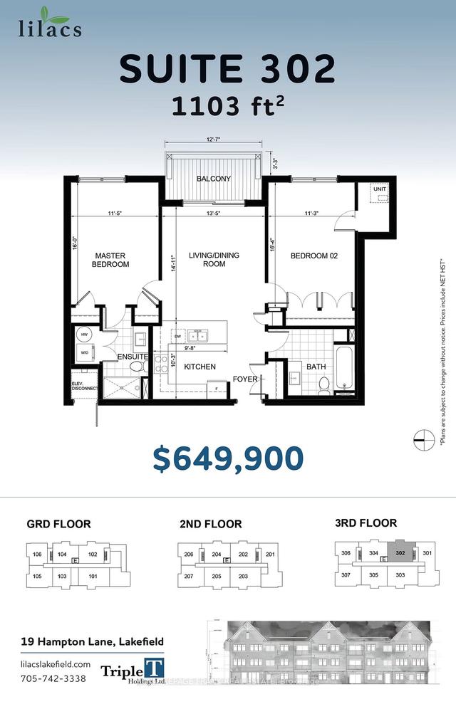 302 - 19 Hampton Lane, Condo with 2 bedrooms, 2 bathrooms and 2 parking in Selwyn ON | Image 18