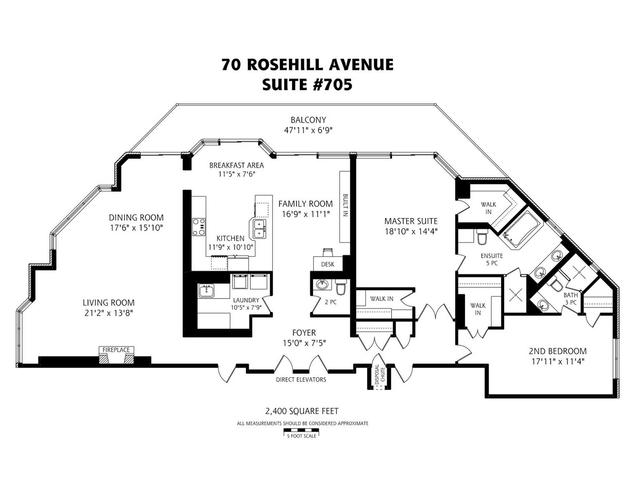 705 - 70 Rosehill Ave, Condo with 2 bedrooms, 3 bathrooms and 2 parking in Toronto ON | Image 33