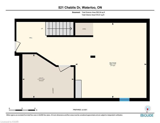 521 Chablis Drive, House detached with 3 bedrooms, 1 bathrooms and 3 parking in Waterloo ON | Image 34