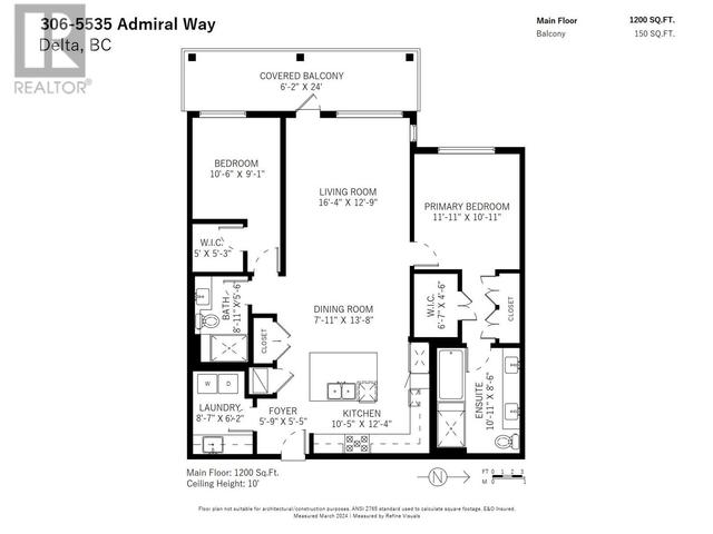 306 - 5535 Admiral Way, Condo with 2 bedrooms, 2 bathrooms and 2 parking in Delta BC | Image 33