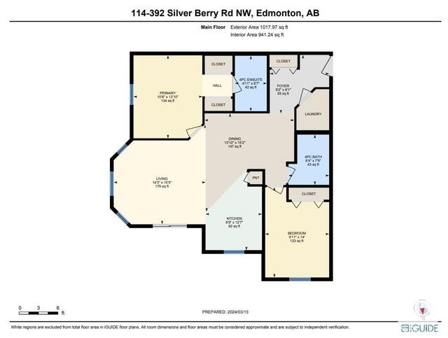 114 - 392 Silver Berry Rd Nw, Condo with 2 bedrooms, 2 bathrooms and 2 parking in Edmonton AB | Image 5