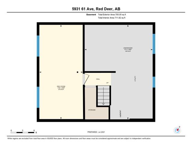 5931 61 Avenue, House detached with 2 bedrooms, 1 bathrooms and 2 parking in Red Deer AB | Image 41