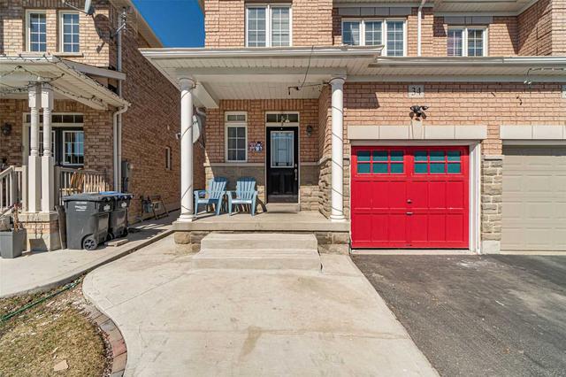 34 Pomell Tr, House semidetached with 3 bedrooms, 4 bathrooms and 3 parking in Brampton ON | Image 36