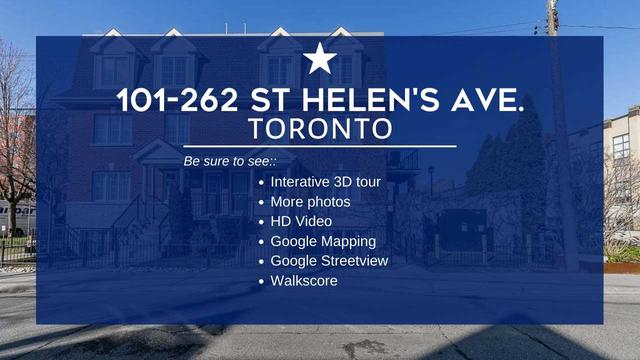 101 - 262 St Helens Ave, Townhouse with 3 bedrooms, 2 bathrooms and 1 parking in Toronto ON | Image 16