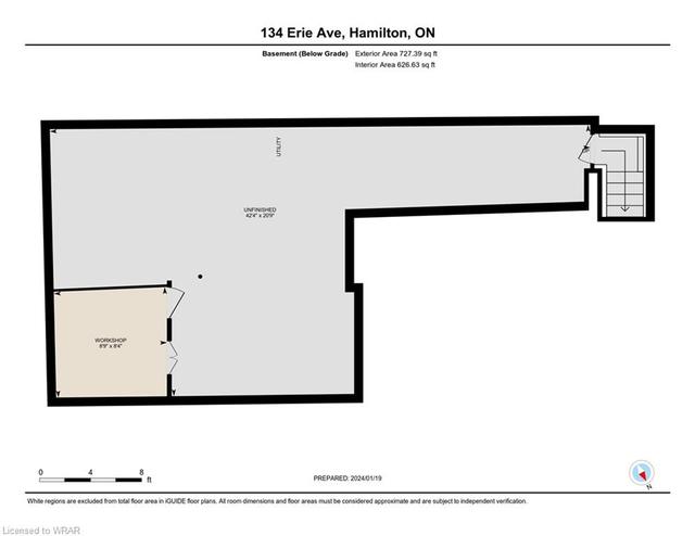 134 Erie Avenue, House detached with 1 bedrooms, 1 bathrooms and 2 parking in Hamilton ON | Image 35