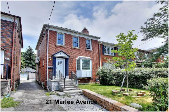 21 Marlee Ave, House detached with 3 bedrooms, 2 bathrooms and 1 parking in Toronto ON | Image 1