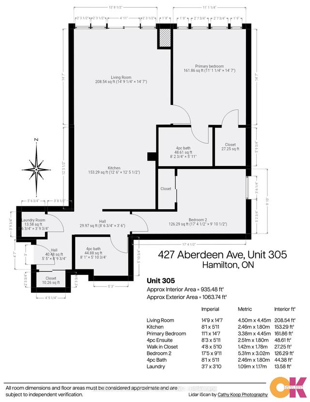 305 - 427 Aberdeen Ave, Condo with 2 bedrooms, 2 bathrooms and 1 parking in Hamilton ON | Image 9