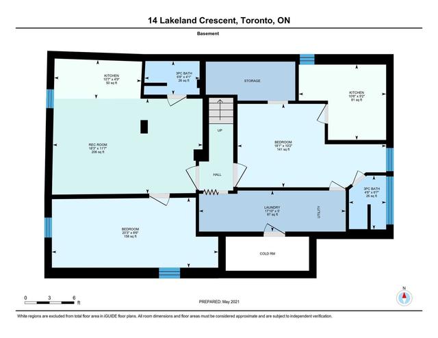 14 Lakeland Cres, House detached with 3 bedrooms, 3 bathrooms and 6 parking in Toronto ON | Image 11
