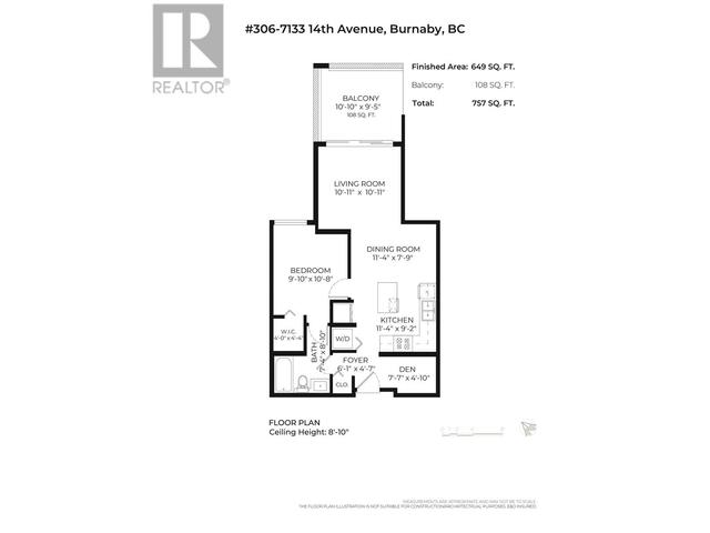 306 - 7133 14 Avenue, Condo with 1 bedrooms, 1 bathrooms and 1 parking in Burnaby BC | Image 21