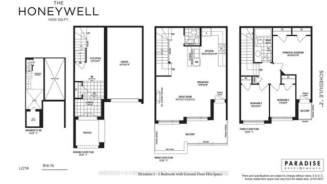 lot 76 Coppini Lane, House attached with 3 bedrooms, 2 bathrooms and 2 parking in Ajax ON | Image 2