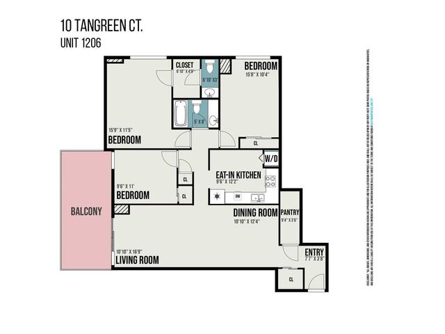 1206 - 10 Tangreen Crt, Condo with 3 bedrooms, 2 bathrooms and 2 parking in Toronto ON | Image 18
