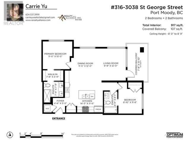316 - 3038 St George Street, Condo with 2 bedrooms, 2 bathrooms and 1 parking in Port Moody BC | Image 2