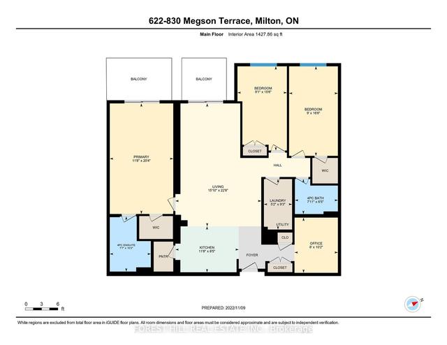 622 - 830 Megson Terr, Condo with 3 bedrooms, 2 bathrooms and 1 parking in Milton ON | Image 28