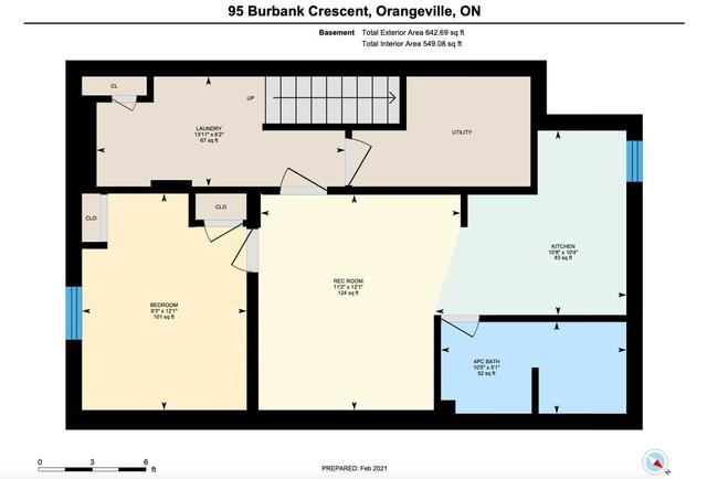 95 Burbank Cres, House semidetached with 4 bedrooms, 3 bathrooms and 4 parking in Orangeville ON | Image 32