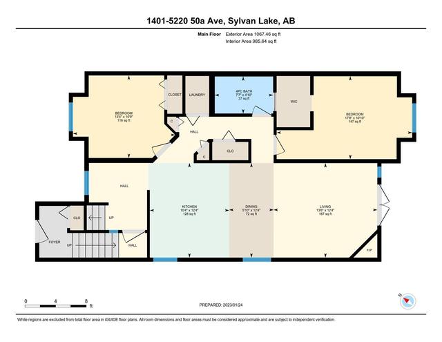 1401 - 5220 50a Avenue, Home with 3 bedrooms, 2 bathrooms and 1 parking in Red Deer County AB | Image 30