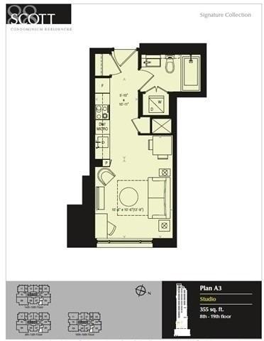 1306 - 88 Scott St, Condo with 0 bedrooms, 1 bathrooms and 0 parking in Toronto ON | Image 10