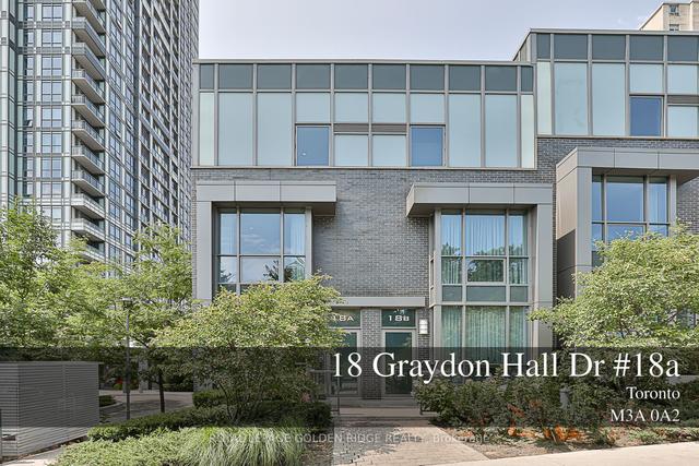 18a - 18 Graydon Hall Dr, Townhouse with 3 bedrooms, 3 bathrooms and 2 parking in Toronto ON | Image 1