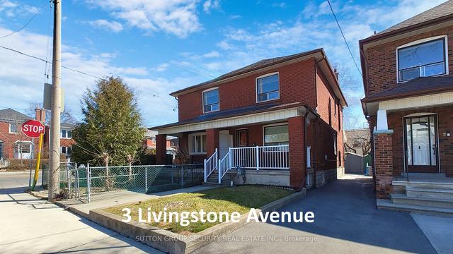 3 Livingstone Ave, House semidetached with 3 bedrooms, 1 bathrooms and 2 parking in Toronto ON | Image 1