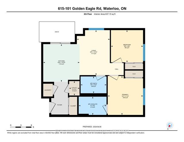 615 - 101 Golden Eagle Rd, Condo with 2 bedrooms, 2 bathrooms and 1 parking in Waterloo ON | Image 14