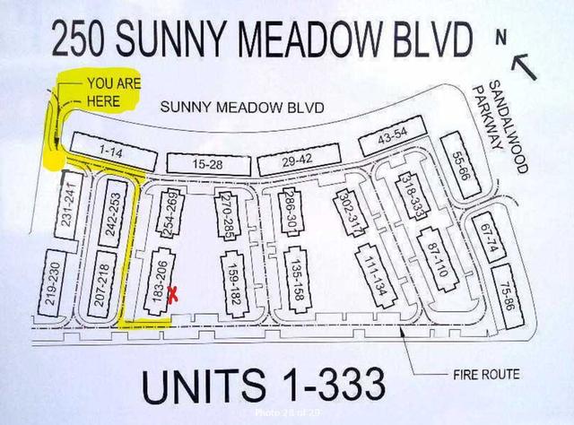 188 - 250 Sunny Meadow Blvd N, Townhouse with 2 bedrooms, 2 bathrooms and 1 parking in Brampton ON | Image 20
