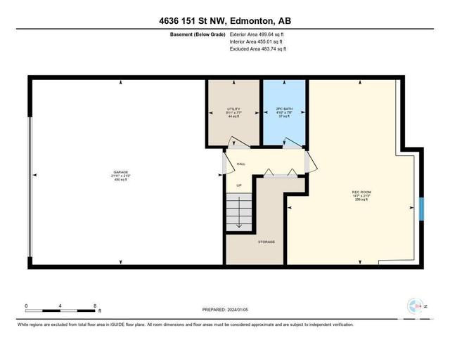 4636 151 St Nw, House attached with 2 bedrooms, 2 bathrooms and null parking in Edmonton AB | Image 41
