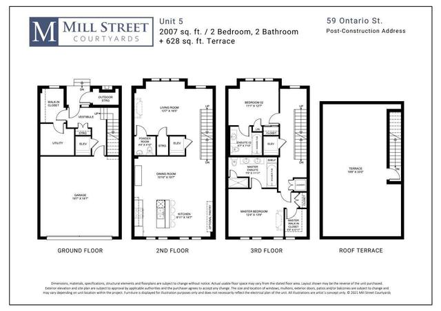 th-5 - 1 Thompson Dr, House attached with 2 bedrooms, 3 bathrooms and 2 parking in Port Hope ON | Image 4