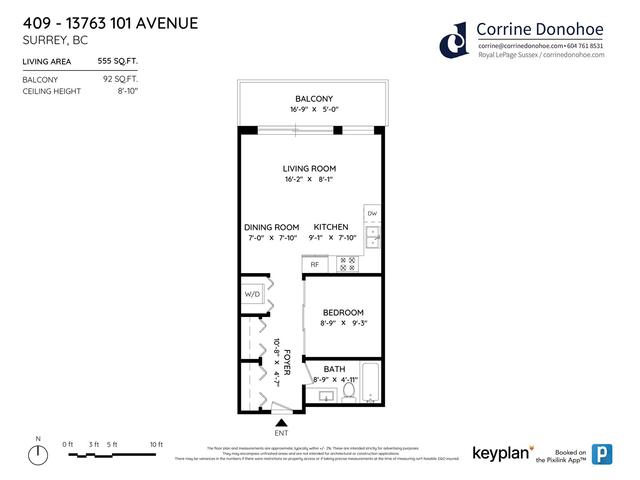 409 - 13763 101 Avenue, Condo with 1 bedrooms, 1 bathrooms and 1 parking in Surrey BC | Image 14