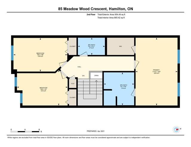 85 Meadow Wood Cres, House attached with 3 bedrooms, 4 bathrooms and 3 parking in Hamilton ON | Image 33