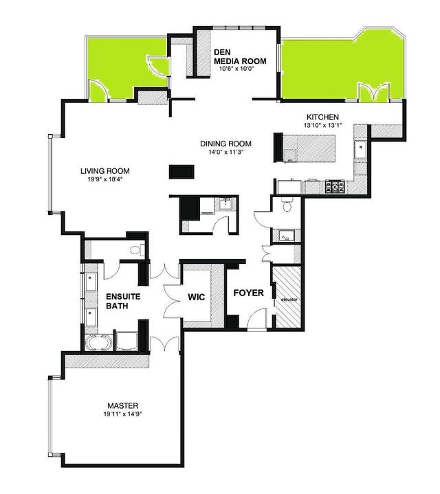 1301 - 690 Princeton Way Sw, Condo with 1 bedrooms, 1 bathrooms and 2 parking in Calgary AB | Image 2
