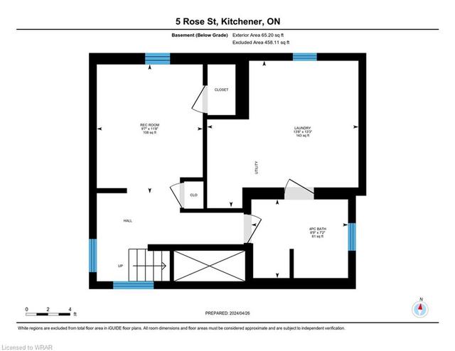5 Rose Street, House detached with 3 bedrooms, 2 bathrooms and 2 parking in Kitchener ON | Image 24