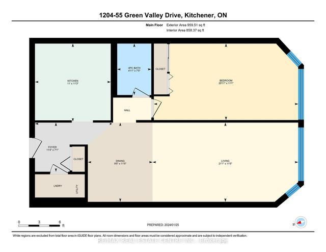 1204 - 55 Green Valley Dr, Condo with 1 bedrooms, 1 bathrooms and 1 parking in Kitchener ON | Image 18