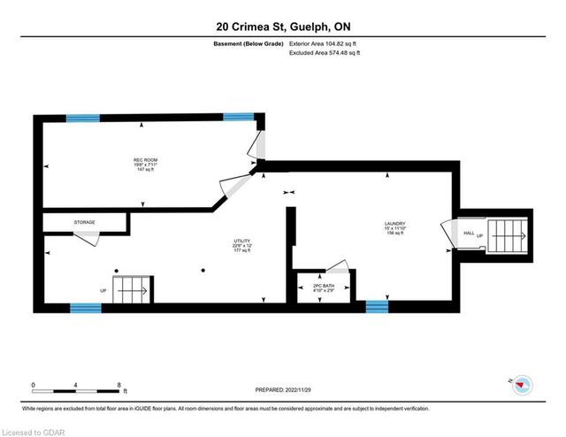 20 Crimea Street, House detached with 3 bedrooms, 1 bathrooms and null parking in Guelph ON | Image 43