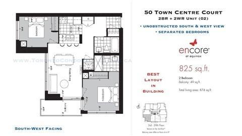 3202 - 50 Town Centre Crt, Condo with 2 bedrooms, 2 bathrooms and 1 parking in Toronto ON | Image 2
