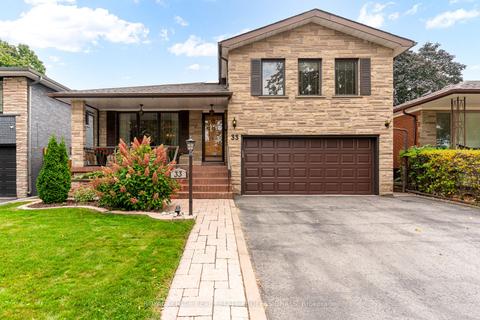 33 Kylemore Cres, House detached with 3 bedrooms, 3 bathrooms and 4 parking in Toronto ON | Card Image