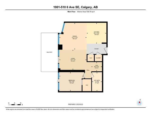 1901 - 510 6 Avenue Se, Condo with 1 bedrooms, 1 bathrooms and 1 parking in Calgary AB | Image 36