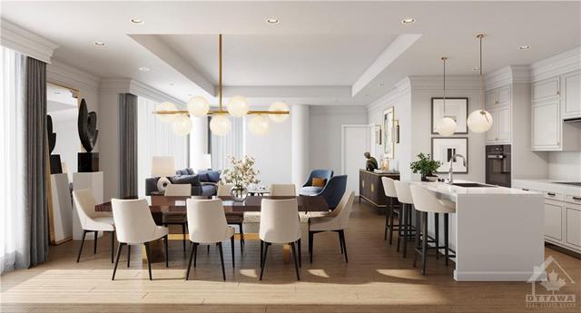 Kitchen and Dining Rooms - Rendering of a different layout. | Image 5