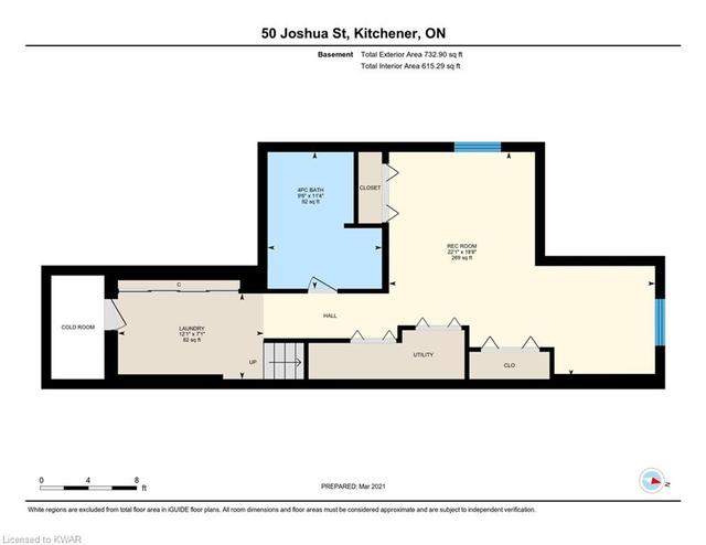 50 Joshua Street, House semidetached with 4 bedrooms, 2 bathrooms and 5 parking in Kitchener ON | Image 50