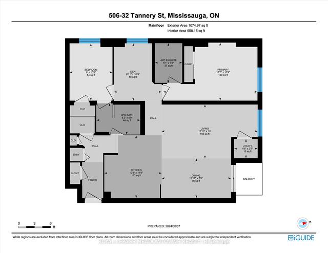 506 - 32 Tannery St, Condo with 2 bedrooms, 2 bathrooms and 2 parking in Mississauga ON | Image 9