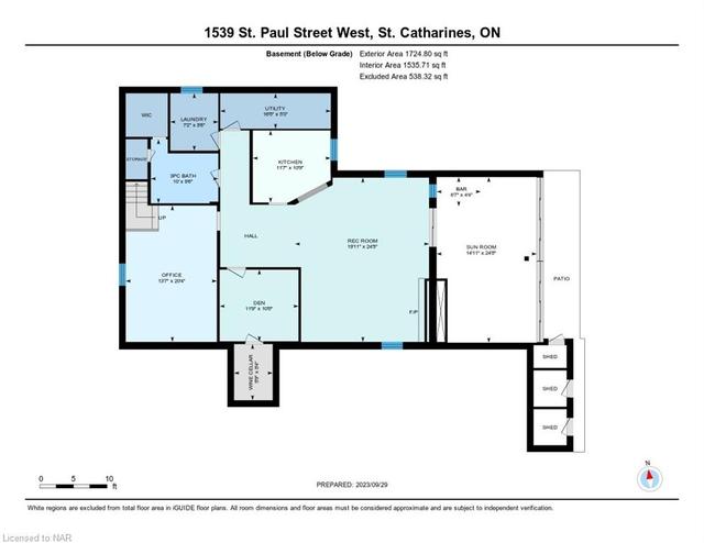 1539 St. Paul Street West Street W, House detached with 6 bedrooms, 3 bathrooms and 9 parking in St. Catharines ON | Image 44