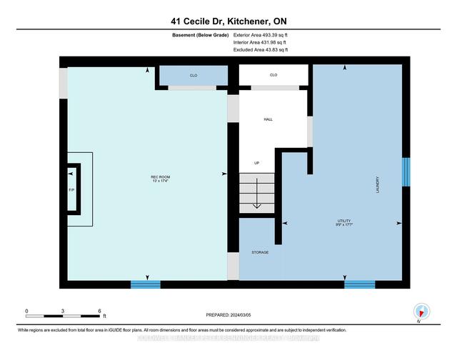 41 Cecile Dr, House semidetached with 3 bedrooms, 1 bathrooms and 3 parking in Kitchener ON | Image 21