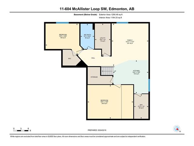 11 - 604 Mcallister Lo Sw, House semidetached with 3 bedrooms, 3 bathrooms and null parking in Edmonton AB | Image 11