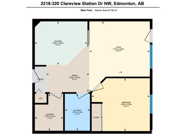 2218 - 320 Clareview Station Dr Nw, Condo with 1 bedrooms, 1 bathrooms and null parking in Edmonton AB | Image 17