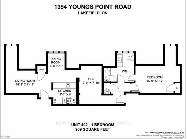 402 - 1354 Youngs Point Rd, Condo with 1 bedrooms, 1 bathrooms and 2 parking in Selwyn ON | Image 18