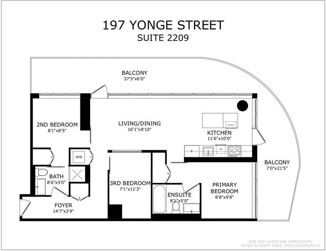 2209 - 197 Yonge St, Condo with 3 bedrooms, 2 bathrooms and 1 parking in Toronto ON | Image 29