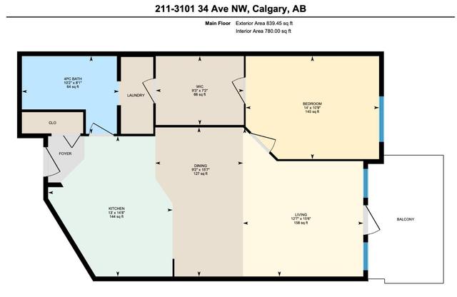 211 - 3101 34 Avenue Nw, Condo with 1 bedrooms, 1 bathrooms and 1 parking in Calgary AB | Image 24