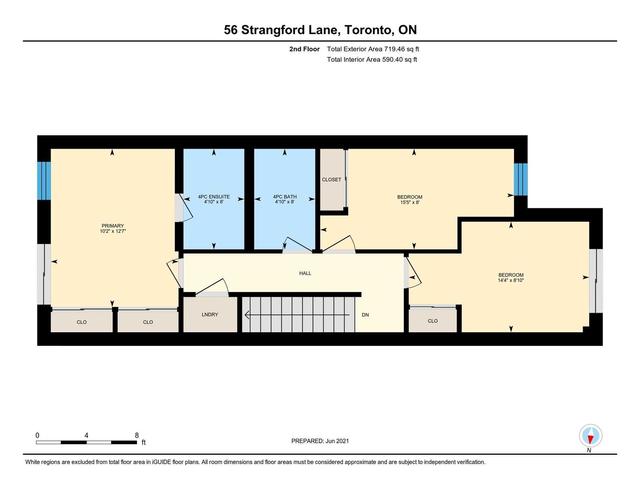 56 Strangford Lane, House attached with 3 bedrooms, 3 bathrooms and 2 parking in Toronto ON | Image 35