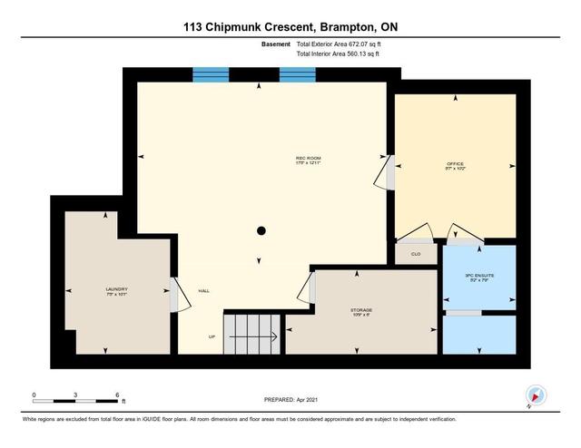 113 Chipmunk Cres, House attached with 3 bedrooms, 3 bathrooms and 2 parking in Brampton ON | Image 35